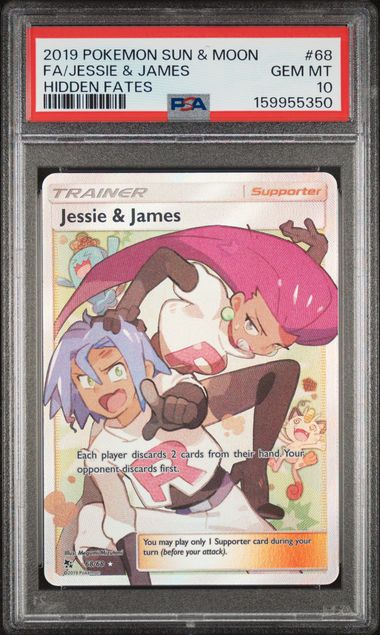 Jessie & James Full Art Hidden Fates 68/68 PSA 10