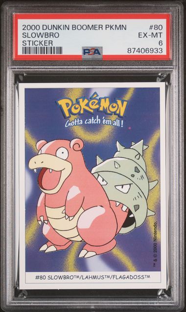 Slowbro Dunkin Boomer Sticker 80 PSA 6