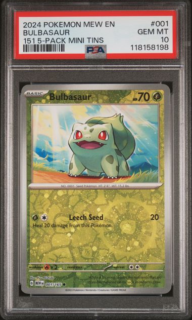 Bulbasaur Costco Exclusive 001/165 PSA 10