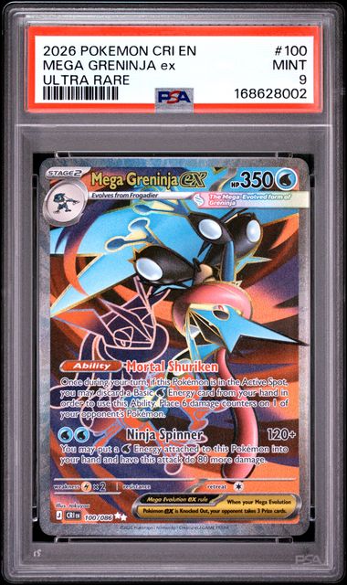 Greninja ex ME04 Chaos Rising 100/086 PSA 9