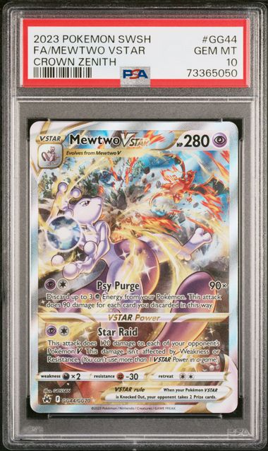 Mewtwo VSTAR Crown Zenith GG44/GG70 PSA 10