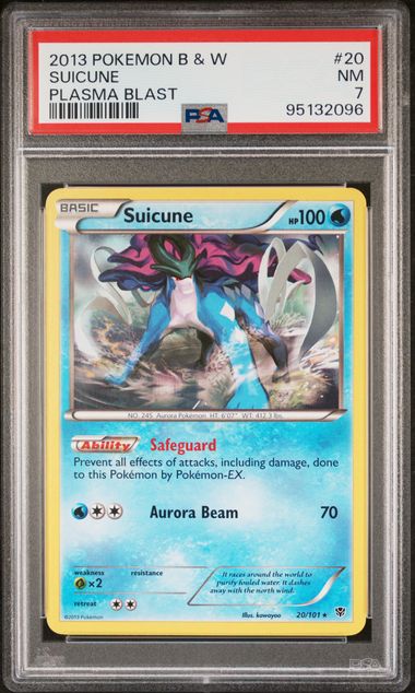 Suicune Plasma Blast 20/101 PSA 7