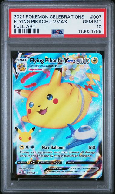 Flying Pikachu VMAX Celebrations 007/025 PSA 10
