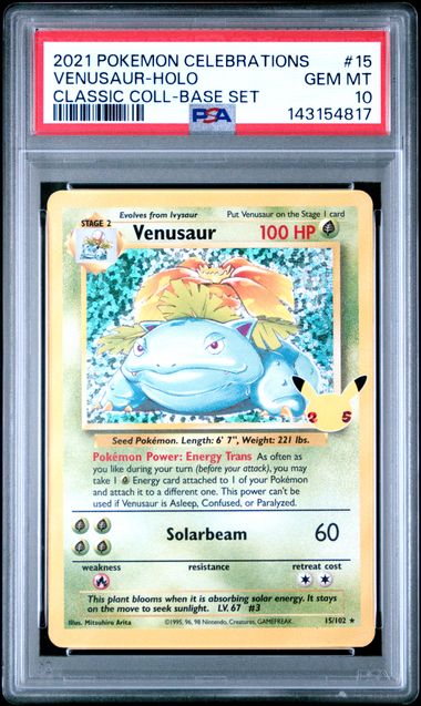 Venusaur Celebrations Classic Collection 15/102 PSA 10