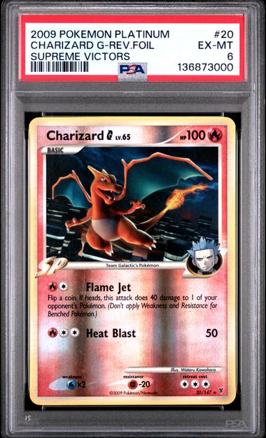 Charizard G Reverse Holofoil Supreme Victors 20/147 PSA 6