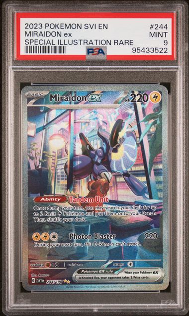 Miraidon ex Scarlet & Violet Base Set 244/198 PSA 9