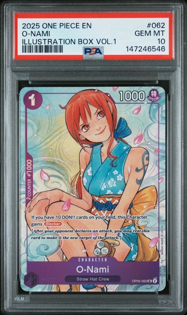 O-Nami Illustration Box Vol. 1 OP05-062 PSA 10