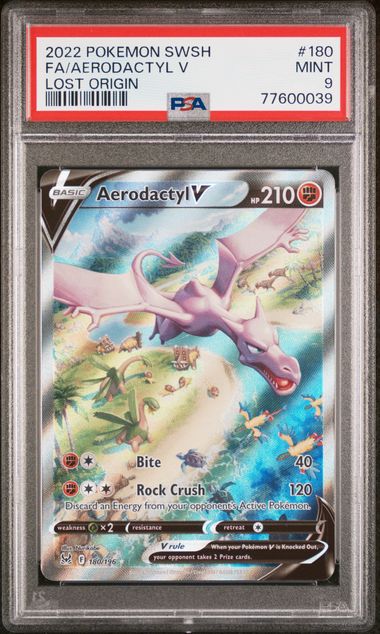 Aerodactyl V Lost Origin 180/196 PSA 9