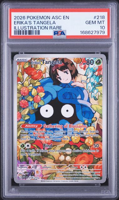 Erika's Tangela Illustration Rare ME Ascended Heroes 218/217 PSA 10