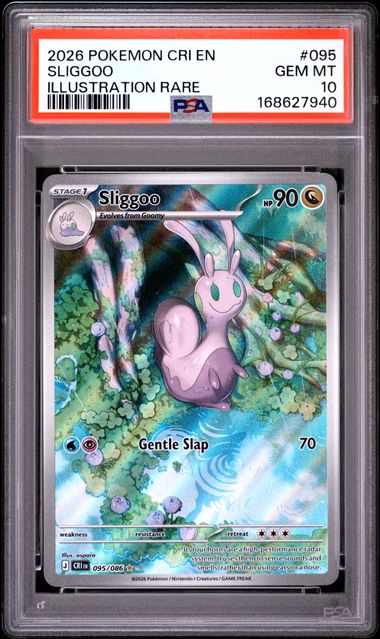 Sliggoo Illustration Rare ME04 Chaos Rising 095/086 PSA 10