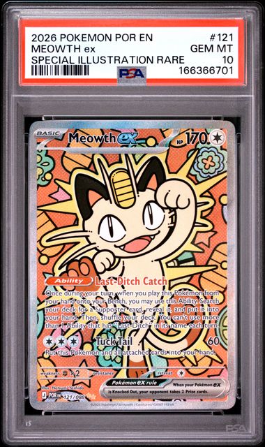 Meowth ex SIR Perfect Order 121/088 PSA 10
