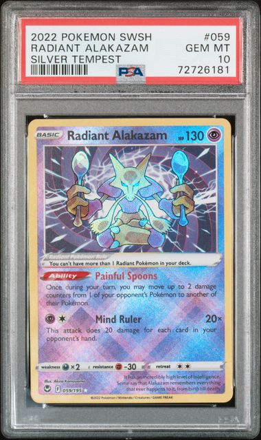 Radiant Alakazam Silver Tempest 059/195 PSA 10