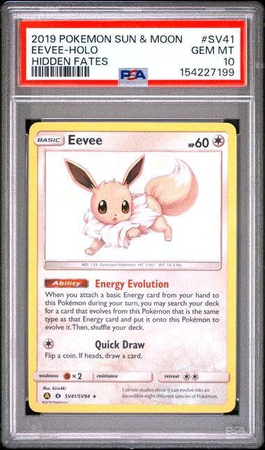Eevee Hidden Fates Shiny Vault SV41/SV94 PSA 10