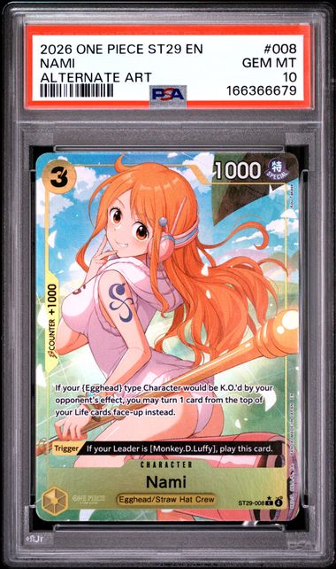 Nami Parallel Starter Deck Egghead ST29-008 PSA 10