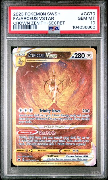 Arceus VSTAR Crown Zenith GG70/GG70 PSA 10