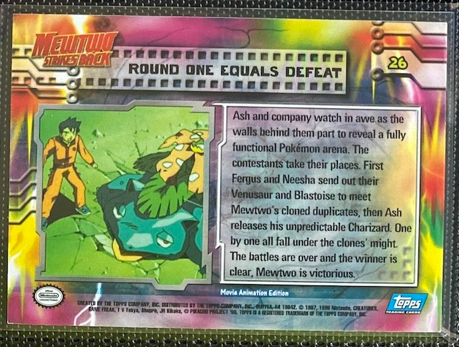 Round One Equals Defeat (26) [Topps Pokemon the First Movie (First Print)]