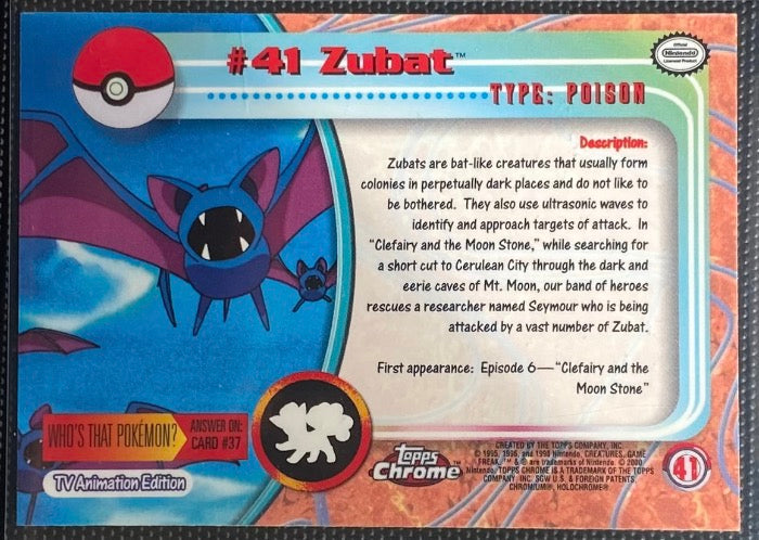 Zubat Foil (41) [Topps Pokemon Chrome Series 1]