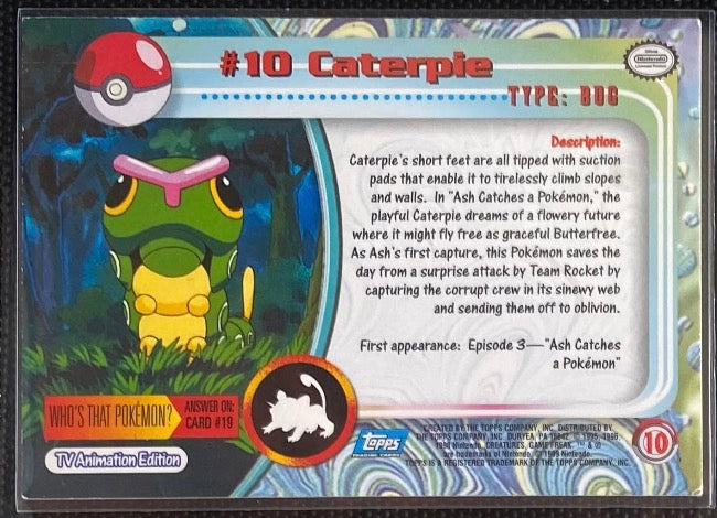 Caterpie (10) [Topps TV Animation Edition Series 1 (First Print)]