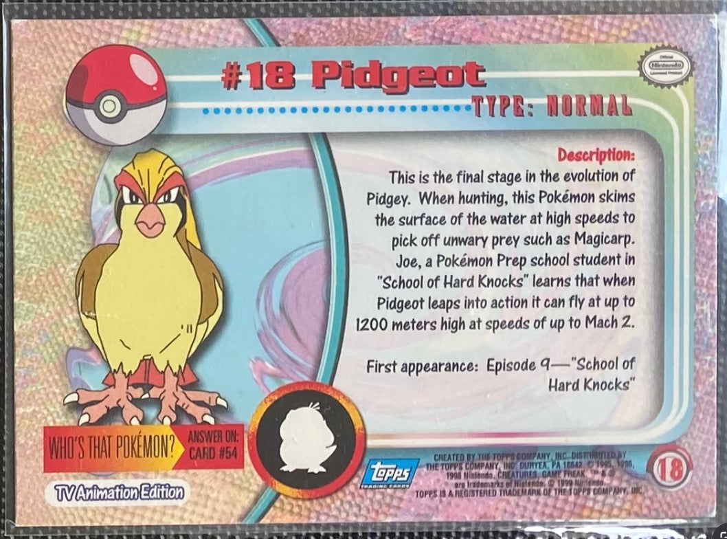 Pidgeot (18) [Topps TV Animation Edition Series 1 (Third Print)]