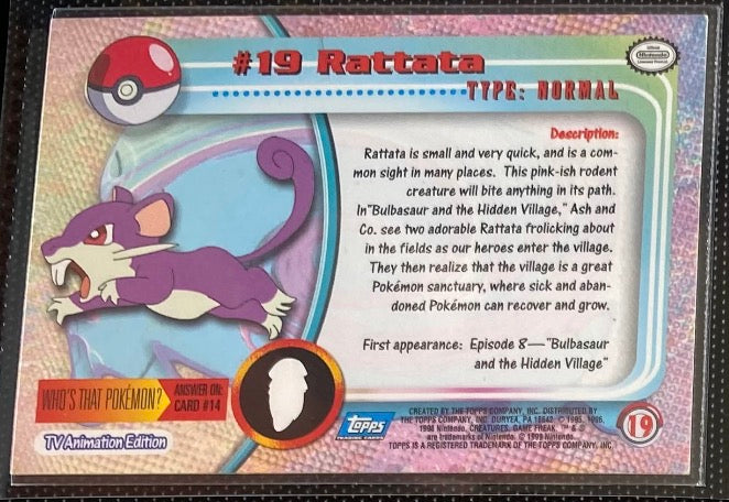 Rattata (19) [Topps TV Animation Edition Series 1 (First Print)]