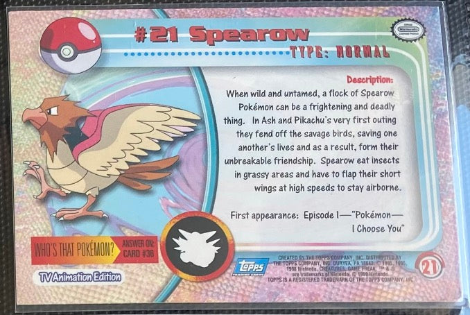 Spearow (21) [Topps TV Animation Edition Series 1 (First Print)]