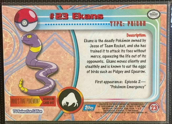 Ekans (23) [Topps TV Animation Edition Series 1 (First Print)]