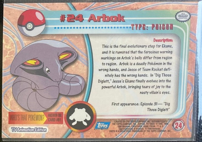 Arbok Foil (24) [Topps TV Animation Edition Series 1 (First Print)]