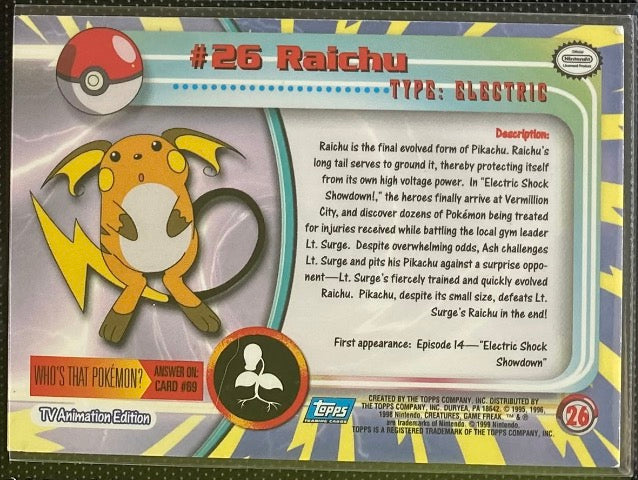 Raichu (26) [Topps TV Animation Edition Series 1 (Second Print)]