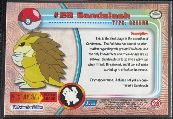 Sandslash (28) [Topps TV Animation Edition Series 1 (Third Print)]