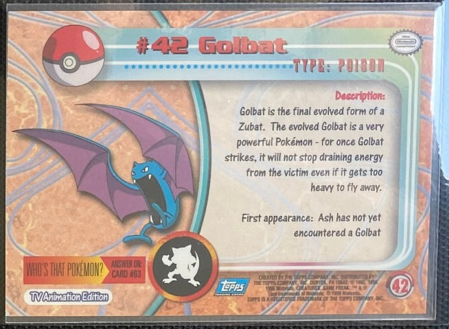 Golbat (42) [Topps TV Animation Edition Series 1 (Third Print)]