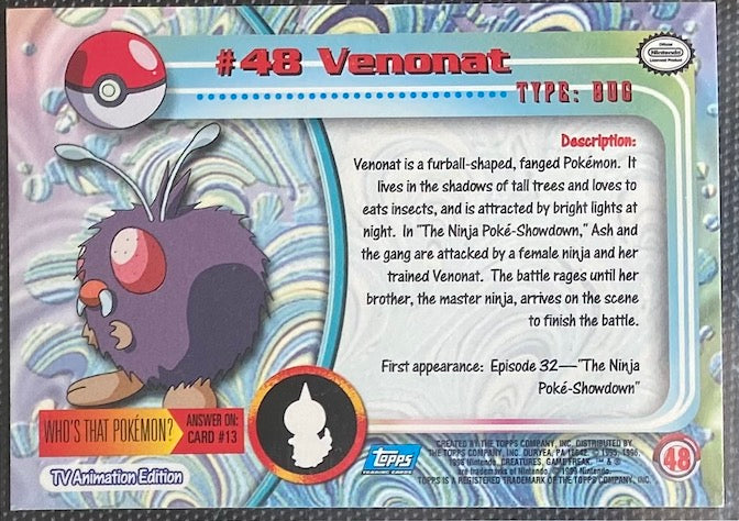 Venonat (48) [Topps TV Animation Edition Series 1 (Second Print)]