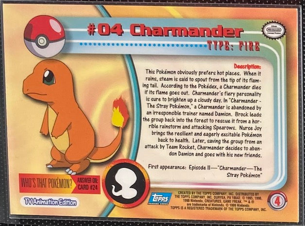 Charmander (04) [Topps TV Animation Edition Series 1 (First Print)]