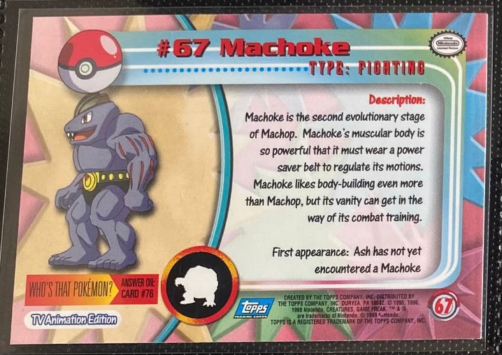 Machoke (67) [Topps TV Animation Edition Series 1 (First Print)]