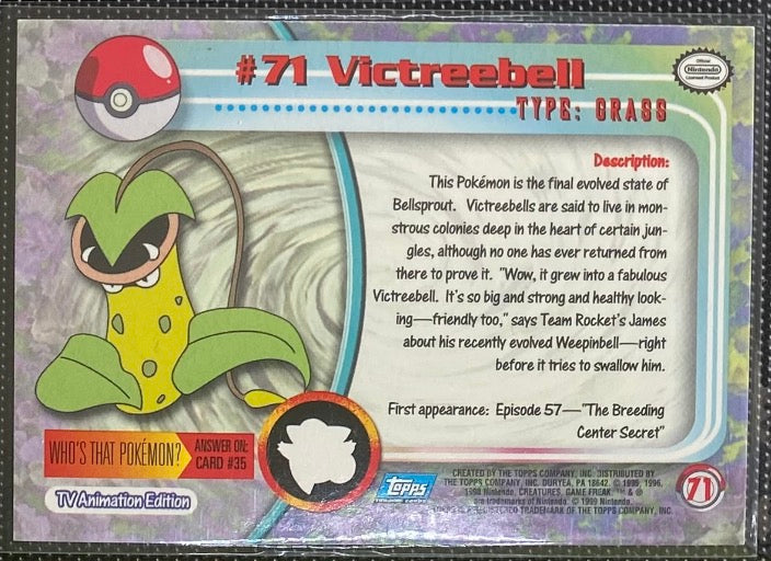 Victreebel (71) [Topps TV Animation Edition Series 1 (First Print)]