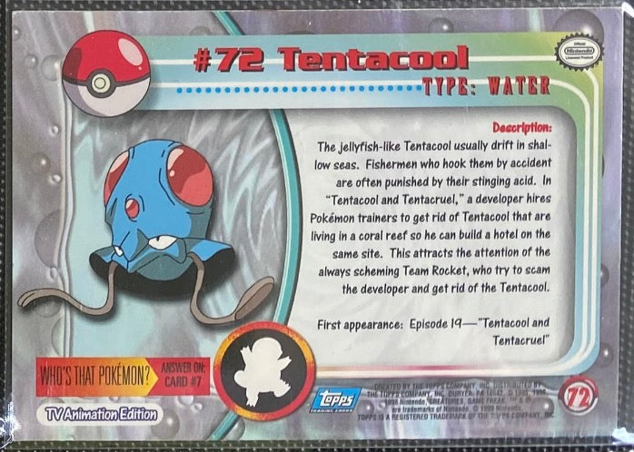 Tentacool (72) [Topps TV Animation Edition Series 1 (Fourth Print)]