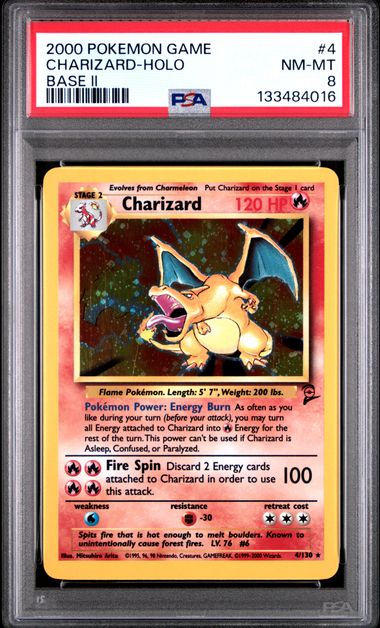 Charizard Base Set 2 4/130 PSA 8