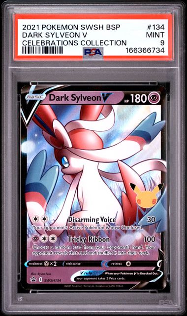 Dark Sylveon V SWSH Black Star Promos SWSH134 PSA 9