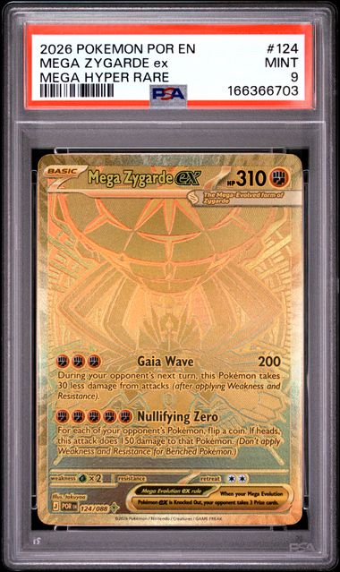 Mega Zygarde ex Mega Hyper Rare Perfect Order 124/088 PSA 9