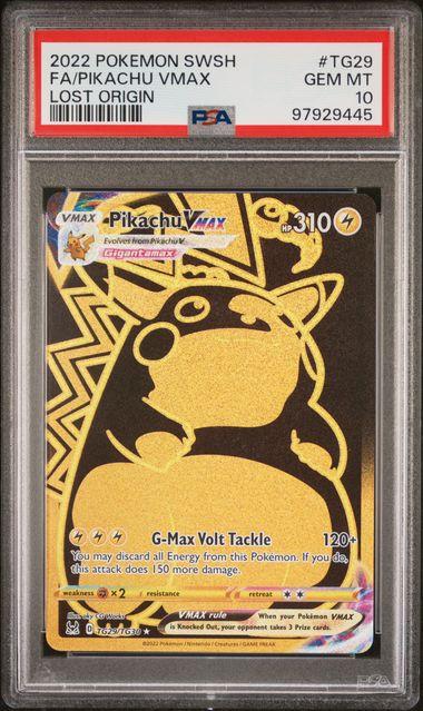 Pikachu VMAX Lost Origin TG29/TG30 PSA 10