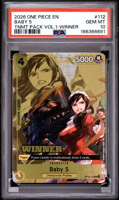 Baby 5 Winner One Piece Promo OP12-112 PSA 10