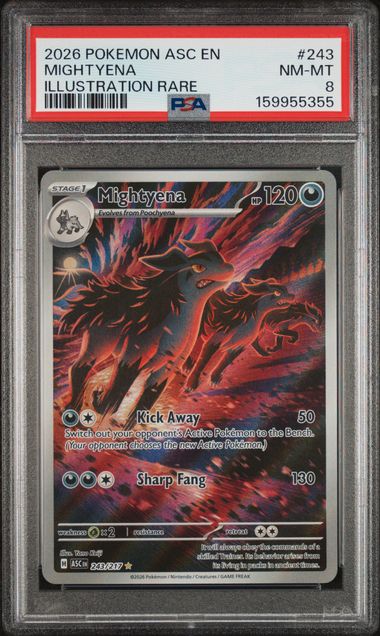 Mightyena Illustration Rare ME Ascended Heroes 243/217 PSA 8