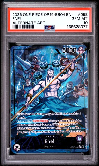 Enel OP15 Alternate Art Leader OP15-058 PSA 10