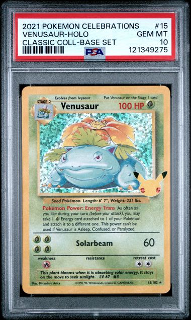 Venusaur Celebrations Classic Collection 15/102 PSA 10