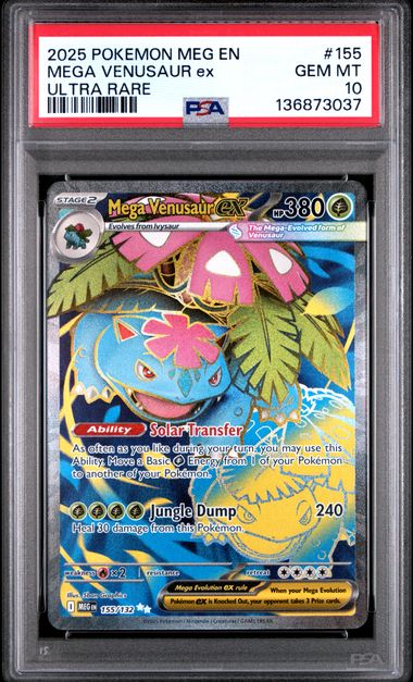 Mega Venusaur ex Mega Evolution ME01 155/132 PSA 10