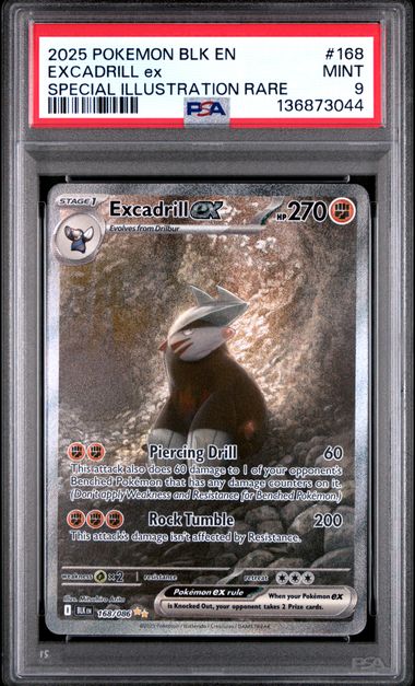 Excadrill ex SIR Black Bolt 168/086 PSA 9