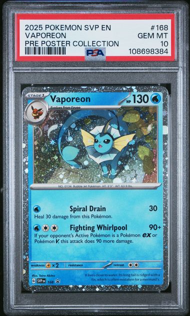 Vaporeon Promo SVP 168 PSA 10