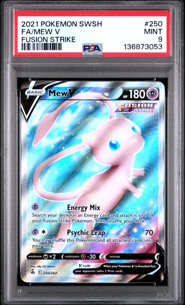 Mew V Full Art Fusion Strike 250/264 PSA 9