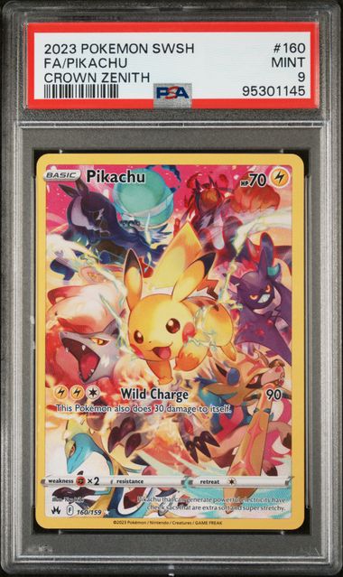 Pikachu Crown Zenith 160/159 PSA 9