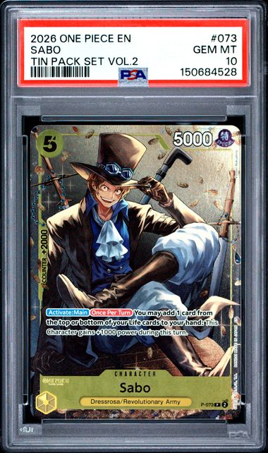 Sabo Tin Pack Set Vol.2  P-073 PSA 10