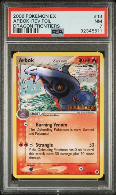 Arbok Delta Species Reverse Holo Dragon Frontiers 13/101 PSA 7